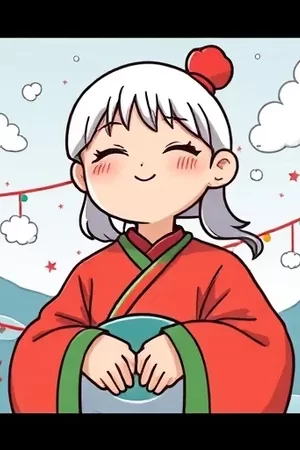 《千页浮岛》竖版漫画封面，漂浮岛屿与层层书页
